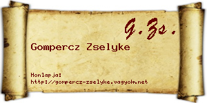 Gompercz Zselyke névjegykártya
